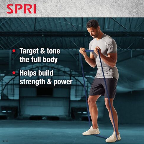 أربطة سحب وتدريبات المقاومة من SPRI - 3 عبوات - أربطة حلقات مقاومة متينة وقوية للمساعدة في عمليات السحب وتدريب القوة وزيادة القدرة على التحمل والمرونة in Kuwait