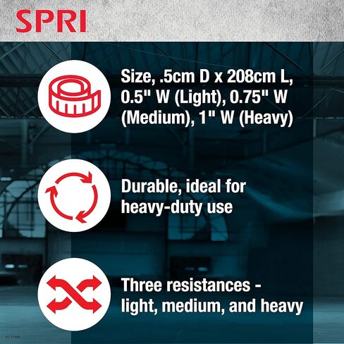 أربطة سحب وتدريبات المقاومة من SPRI - 3 عبوات - أربطة حلقات مقاومة متينة وقوية للمساعدة في عمليات السحب وتدريب القوة وزيادة القدرة على التحمل والمرونة in Kuwait