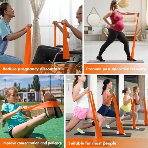 أربطة تمرين HPYGN المقاومة، شريط مطاطي احترافي مطور للعلاج الطبيعي، والتمرين، واليوجا، والبيلاتيس، وإعادة التأهيل، وتدريب القوة، أشرطة مقاومة بطول 16.7 قدم in Kuwait