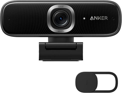 كاميرا ويب Anker PowerConf C300 ذكية عالية الدقة بالكامل، إطار يعمل بالذكاء الاصطناعي والتركيز التلقائي، كاميرا ويب 1080 بكسل مع ميكروفونات مانعة للضوضاء، مجال رؤية قابل للتعديل، HDR، 60 إطارًا في الثانية، تصحيح الإضاءة المنخفضة، معتمد من Zoom (متجدد) in Saudi Arabia