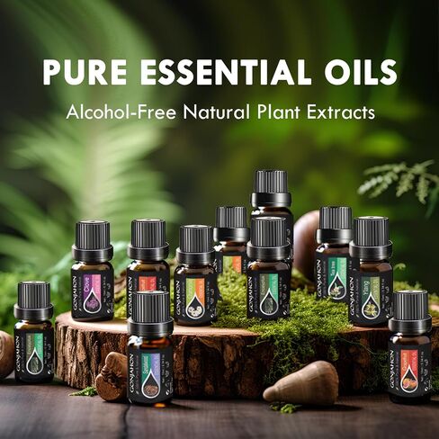 Essential Oils Set -Top 16(0.33Fl Oz) Organic Plant Natural Fragrance Scents Blends Oil Gift Set for Candle Making,Aroma Diffuser,Aromatherapy Stove,Humidifier,Soap Make,Bath Bomb Slime… in Saudi Arabia