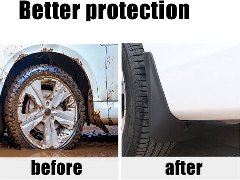 واقيات الطين والرذاذ متوافقة مع ملحقات شاحنة فورد مافريك 2024 2023 2022، حماية من جميع الأحوال الجوية الأمامية والخلفية (4 قطع) in Kuwait