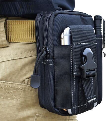 LefRight Tactical Molle Pouch EDC Utility Gadget Outdoor Men Waist Bag with Phone Belt Clip Holder Holster for iPhone 6s/7/X S21 Moto Z Force Play in Saudi Arabia
