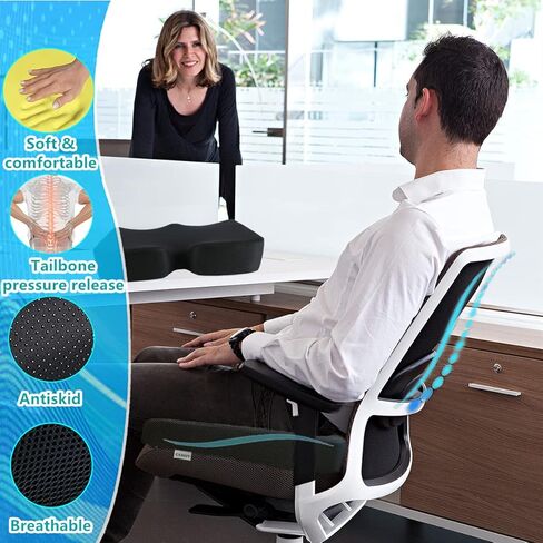 وسائد مقعد من إسفنج الذاكرة وسادة العصعص سميكة وتوسع الدعم القوي والراحة لكراسي المكتب ومقعد السيارة وكراسي ألعاب الطعام والكراسي المتحركة. in Kuwait