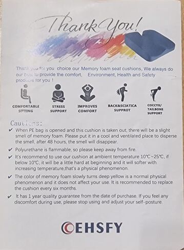 وسائد مقعد من إسفنج الذاكرة وسادة العصعص سميكة وتوسع الدعم القوي والراحة لكراسي المكتب ومقعد السيارة وكراسي ألعاب الطعام والكراسي المتحركة. in Kuwait