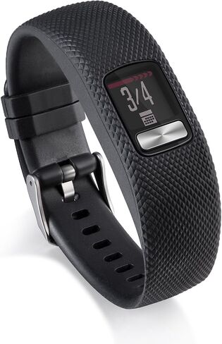 متوافق مع Garmin Vivofit 4 Band، أحدث سوار بديل من السيليكون لساعة Garmin Vivofit 4 (بدون متتبع (أسود، كبير) in Kuwait
