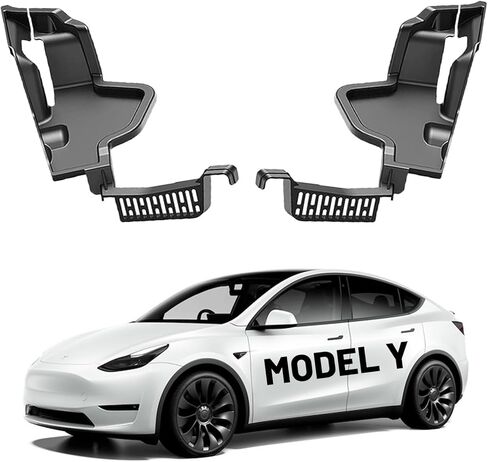 لطراز تسلا Y غطاء محرك السيارة حاجز الماء 2021-2024، غطاء مرشح شبكة دليل المياه لحجب المياه لملحقات الجذع الأمامي (2 قطعة) in Kuwait