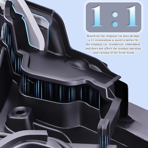 لطراز تسلا Y غطاء محرك السيارة حاجز الماء 2021-2024، غطاء مرشح شبكة دليل المياه لحجب المياه لملحقات الجذع الأمامي (2 قطعة) in Kuwait