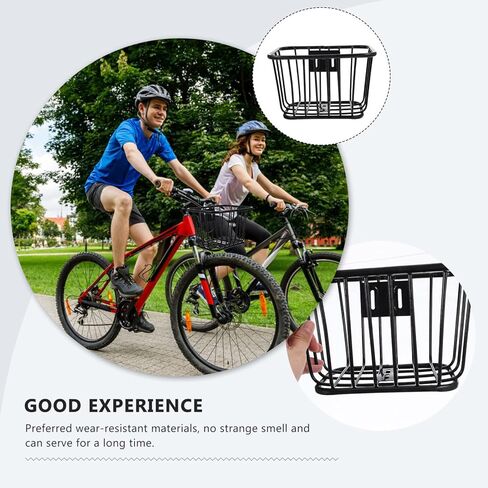 CLISPEED Handlebar Bicycle Handle Carrier Iron Hollow-Out Cat Girls Multi-use Detachable Accessories Large Scooter Cycling Front Pet Dog Metal Children Kids Basket Small Convenient in Saudi Arabia