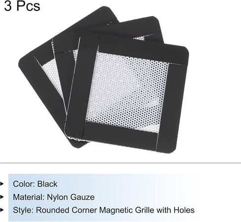 MECCANIXITY 3 قطع فلتر غبار PC، 60 × 60 مم إطار مغناطيسي PVC حافظة كمبيوتر تبريد غطاء شبكي مقاوم للغبار شوايات مروحة لمكبرات صوت هيكل الكمبيوتر، أبيض in Kuwait