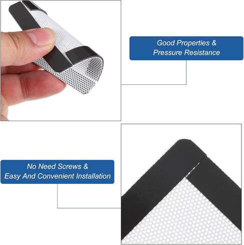 MECCANIXITY 3 قطع فلتر غبار PC، 60 × 60 مم إطار مغناطيسي PVC حافظة كمبيوتر تبريد غطاء شبكي مقاوم للغبار شوايات مروحة لمكبرات صوت هيكل الكمبيوتر، أبيض in Kuwait