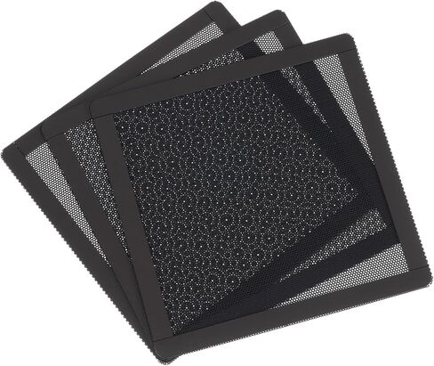 MECCANIXITY 3PCS PC Dust Filter, 140x140mm Magnetic Frame PVC Computer Case Cooler Dustproof Mesh Cover Fan Grills for Computer Chassis Speakers, Black in Saudi Arabia