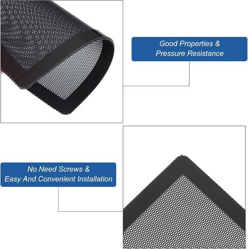 MECCANIXITY 3PCS PC Dust Filter, 140x140mm Magnetic Frame PVC Computer Case Cooler Dustproof Mesh Cover Fan Grills for Computer Chassis Speakers, Black in Saudi Arabia