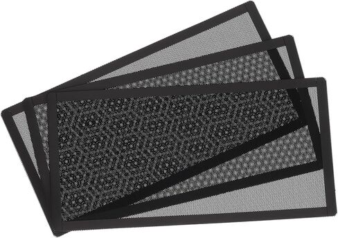 MECCANIXITY 3 قطع فلتر غبار PC، 280 × 140 مم إطار مغناطيسي PVC حافظة كمبيوتر تبريد غطاء شبكي مقاوم للغبار شوايات مروحة لمكبرات صوت هيكل الكمبيوتر، أسود in Saudi Arabia