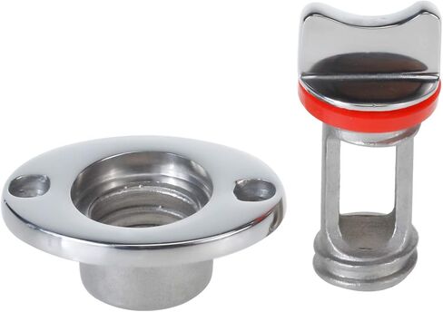 Boat Drain Plug Oval Garboard Stainless Steel for 1" Hole, Thread for 3/4" in Kuwait