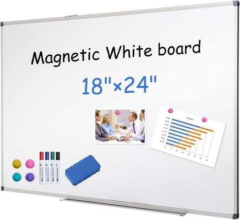 XIWODE Small Magnetic Dry Erase Board/Portable Magnetic Hanging Whiteboard, 18x 12 Inch, Wall Mounted Board for Kids, Home, Office, School in Saudi Arabia