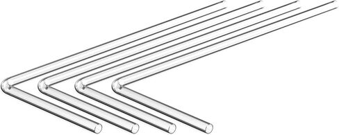 PrimoChill 90 Degree Pre- Bent 10mm ID x 14mm OD Rigid Acrylic/PMMA Tubing - 200mm x 500mm, Made with Premium Materials, Perfect Hardline for PC Watercooling - 4 Pack - Clear in Saudi Arabia