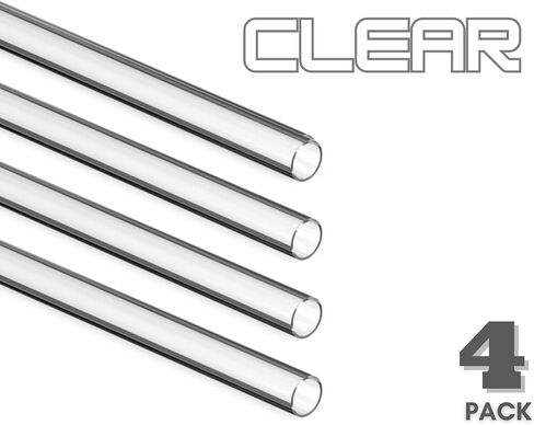 PrimoChill 90 Degree Pre- Bent 10mm ID x 14mm OD Rigid Acrylic/PMMA Tubing - 200mm x 500mm, Made with Premium Materials, Perfect Hardline for PC Watercooling - 4 Pack - Clear in Saudi Arabia