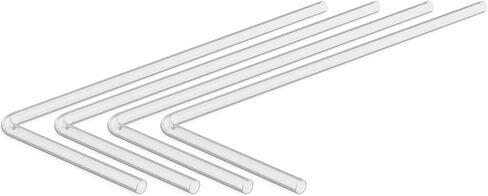 PrimoChill 90 Degree Pre- Bent 10mm ID x 14mm OD Rigid Acrylic/PMMA Tubing - 200mm x 500mm, Made with Premium Materials, Perfect Hardline for PC Watercooling - 4 Pack - Clear in Saudi Arabia