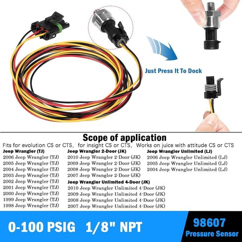 98607 استبدال لمستشعر EAS 0-100 PSIG 1/8 "NPT متوافق مع CS2/CTS2 مجموعة أدوات محول مستشعر الضغط in Kuwait