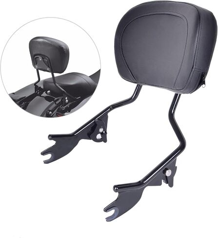 مسند ظهر سيسي بار قابل للفصل، مسند ظهر خلفي للركاب مع وسادة متوافقة مع Harley Touring Street Glide Road King Electra Glide 2009-2023 in Kuwait