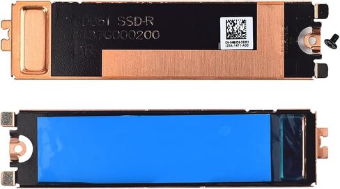 غطاء مبدد حرارة محرك الأقراص الصلبة M.2 Slot 2 SSD مع حرارة لجهاز Dell XPS 15 9530 & Precision 5580، Dell XPS 15 9530 SSD Heatsink P/N: 4MX20 04MX20، لـ SSD-R in Saudi Arabia