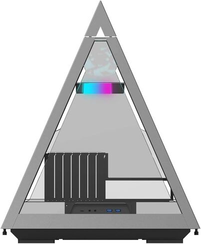 عزة CSAZ-804V حافظة كمبيوتر هرمية مبتكرة مع مروحة RGB، أسود in Saudi Arabia