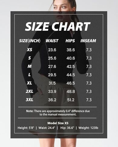 شورت رياضي نسائي مقاس 7 بوصات للتمارين الرياضية وخفيف الوزن وسريع الجفاف وجيوب مبطنة in Kuwait