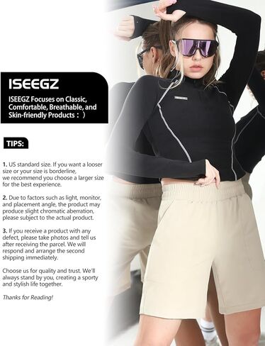 شورت رياضي نسائي مقاس 7 بوصات للتمارين الرياضية وخفيف الوزن وسريع الجفاف وجيوب مبطنة in Kuwait