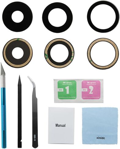 3PCS OEM Original Back Rear Camera Glass Lens Replacement for iPhone 15 Pro Max 6.7 inches with Preinstalled Adhesive and Repair Toolkit Set Includes Installation Manual in Saudi Arabia
