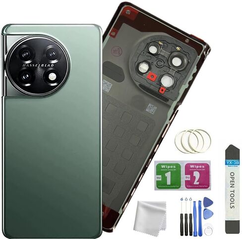 for Oneplus 11 Back Glass Cover with Camera Glass Lens Replacement for OnePlus 11 5G All Versions +Tools (Green) in Kuwait