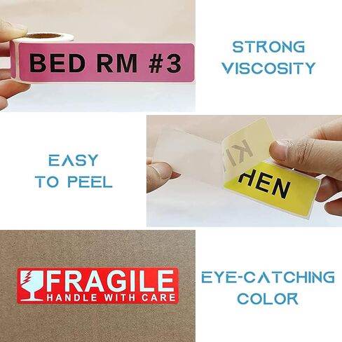 عدد 960 ملصقًا متحركًا للمنزل | 16 لفة من ملصقات ترميز الألوان المختلفة لصندوق التعبئة | تتضمن الملصقات المتحركة 1 لفة ملصقات فارغة يمكن تخصيصها باستخدام الملصقات المتحركة (60 ملصقًا/لفة) in Kuwait