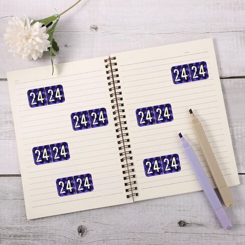 500 قطعة من ملصقات 2024 سنة، 3/4x1-1/2 بوصة 24 سنة ملصقات مستطيلة مشفرة ملونة ملصقات ذاتية اللصق لمجلد الملفات للعام لتصنيف ملفات اللوازم المكتبية (أخضر) in Kuwait