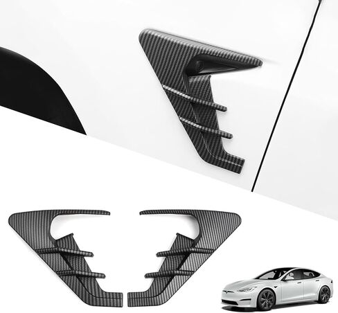 Tesla Model 3 Model Y Side Camera Indicator Protection Cover,Tesla Model 3/Y Decoration Accessories,Auto Stickers for Tesla Model 3 Y,2PCS in Saudi Arabia