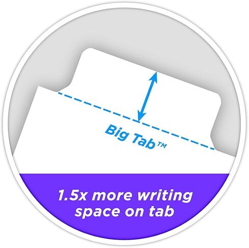 Avery Big Tab Write & Erase Dividers, 5 Multicolor Tabs, 1 Set (23180) in Saudi Arabia