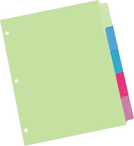 Avery Big Tab Write & Erase Dividers, 5 Multicolor Tabs, 1 Set (23180) in Saudi Arabia