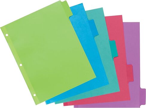Avery Big Tab Write & Erase Dividers, 5 Multicolor Tabs, 1 Set (23180) in Saudi Arabia
