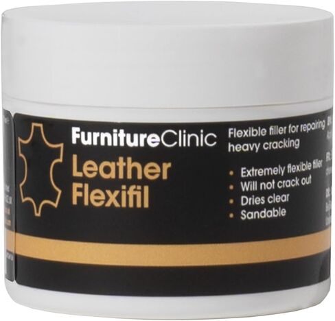 Furniture Clinic Leather Flexifil - Extremely Flexible Filler Used to Fix Cat Scratches, Holes & Heavy Cracking in Leather Sofas, Car Seats (50ml) in Kuwait