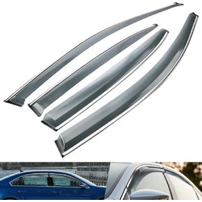 Motorfansclub 4pcs Window Visor Vent Fit for Volkswagen Passat 2012 2013 2014 2015 2017 2017 2018
