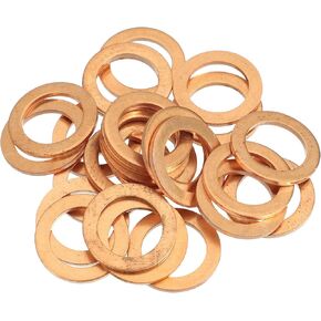 Motoforti Car Oil Drain Plug Gaskets, Engine Oil Crush Washer Seals, for Mercedes-Benz SL 550 07-12, Copper, No.007603014106, Gold Tone, 25 Pcs