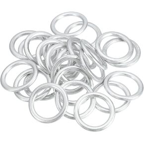 Motoforti Car Oil Drain Plug Gaskets, Engine Oil Crush Washer Seals, for Audi A3 2009-2013, Aluminum, No.N0138157, Silver Tone, 25 Pcs