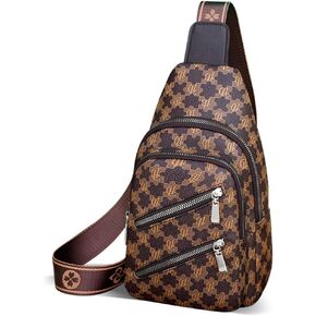 Sling Bag for Women Crossbody Bag Water- Resistant Leather Cross Body Sling Backpack Fanny Pack for Travel& Shopping
