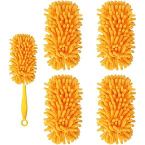 Reusable Duster Refill Compatible with Swiffer Duster Kit - 6 Pack Pet Heavy Duty Duster Refills Fit for Swiffer Extended Handle Duster - Microfiber 360 Duster Refills for Dusting Cleaning