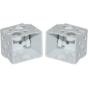 Cutelec Box Mounting Bracket 1set for 1" Mini Blinds White Color Window Blinds Headrail with 1"x1" Size