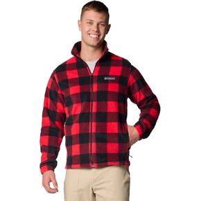 Columbia Sportswear Mens Steens Mountain Printed Jacket, Mountain Red Check Print 2, XX-Large