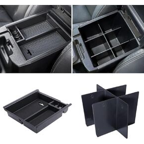 JDMCAR 2PCS Center Console Insert Set Compatible with Toyota Tacoma 2023 2022-2016, Console Armrest Box Insert Tray and Center Console Organizer Divider for Tacoma Accessories