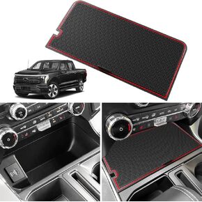 غطاء مقصورة وحدة التحكم المركزية لملحقات Ford F150 2021-2024 2025 ، Lightning XLT 2022-2024 لوحة الجيب السرية للوحة المخفية الداخلية (تتناسب مع الجيب المفتوح أمام SHIFTER)