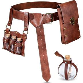 4 أجهزة الكمبيوتر المحلية إكسسوارات الحزام حقيبة حزام حقيبة الخصر كيميى جرعة زجاجة الخيال معالج الزجاجات الحزام مع 4 قوارير جرعة الفلين لجميع القديسين in Kuwait