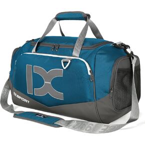 Sports Gym Bag，INOXTO Travel Duffel Bag with Dry Wet Pocket And Shoe CompartmentFor Women and Men，40L/55L Fitness Waterproof Weekender Bag For Swim Sports Travel Working Out (Black blue, 40L)