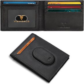 محفظة للرجال لـ Samsung Galaxy SmartTag 2 ، Bifold Cloft Grain Weather Wallet Tag 2 ، Wallet Smart Wallet مع Tracker ، RFID حظر ، 11 فتحات بطاقة